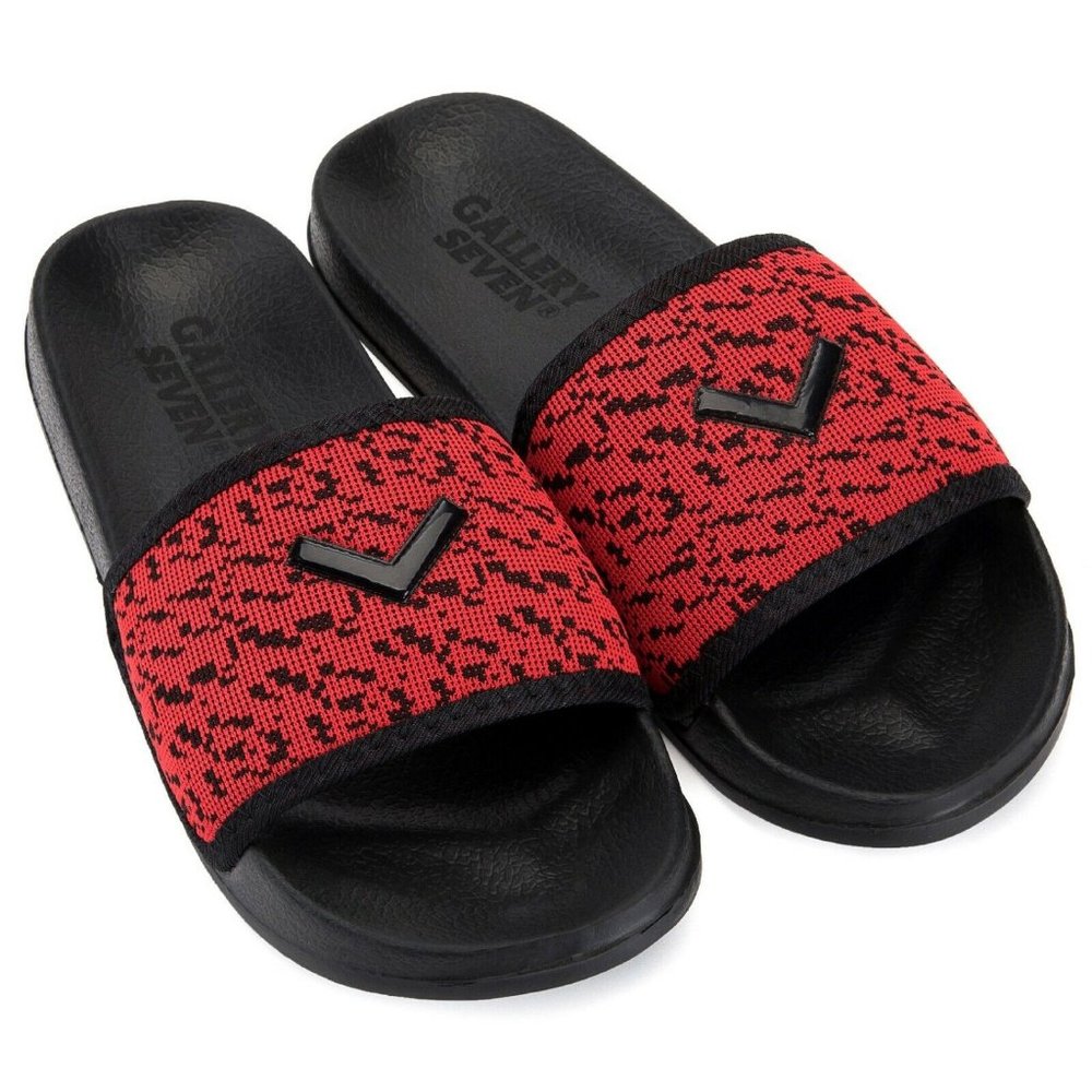 Gallery Seven Home-comfort Slide Sandals for Men's Shoes 10M Red/Black